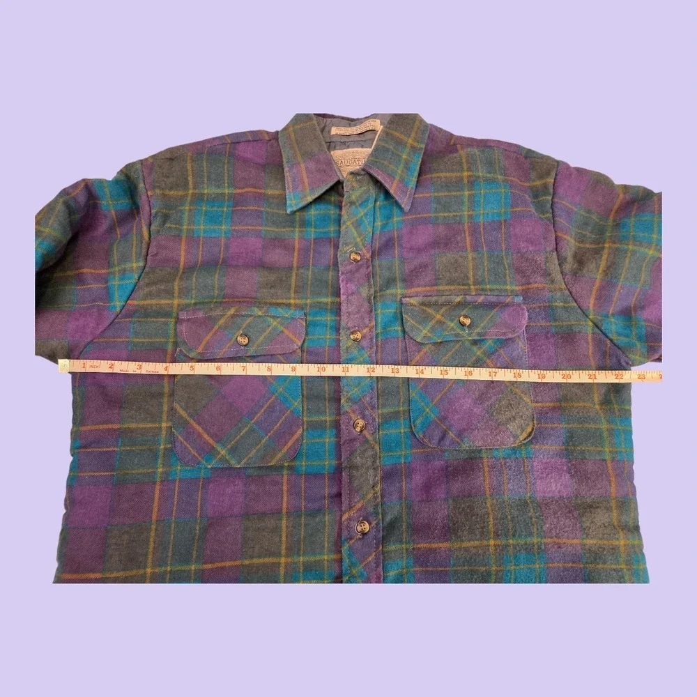 Vintage Saugatuck‎ Flannel Full Quilted Lining Mens Medium